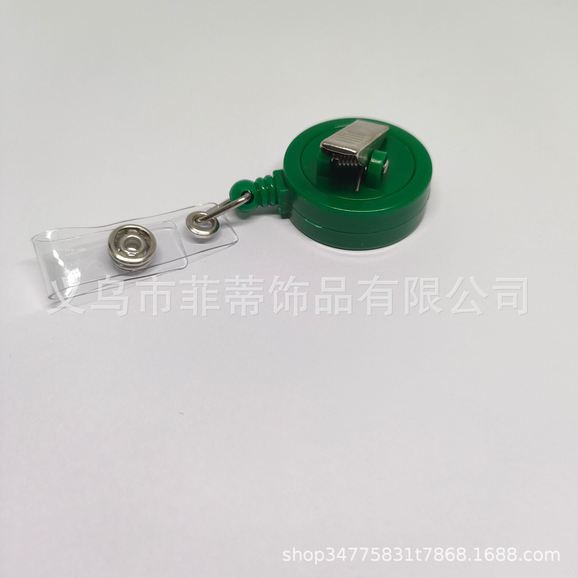 Wholesale Transparent & UnTransparent color Alligator Clip Easy-Pull Buckle Badge Reels Keychains